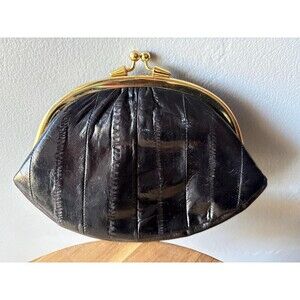 Lee Sands Black Eel Clutch